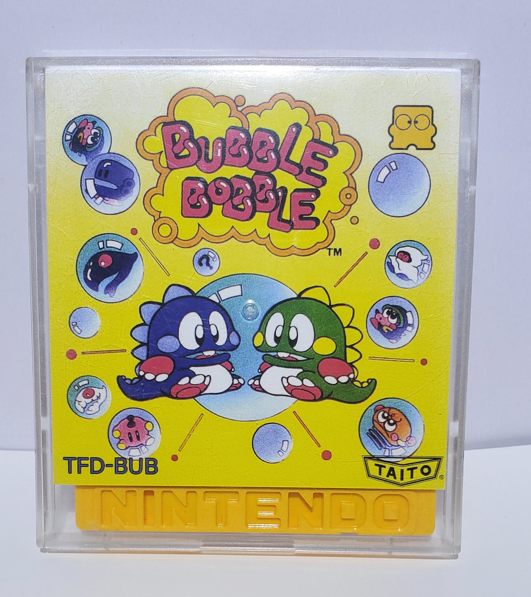 Bubble bubble Famicom Disc System replacement cover slip (no game included)