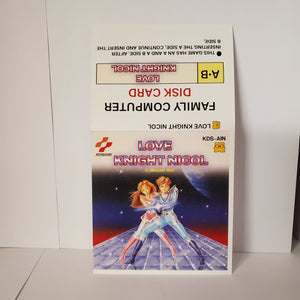 Love Knight Nicol Famicom Disc System replacement cover slip (no game included)