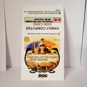Cleopatra and the cursed treasure Famicom Disc System replacement cover slip (no game included)