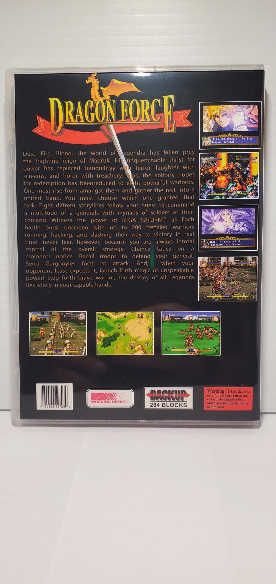 Dragon Force Sega Saturn Boîtier Jewel Longbox Scellé Neuf WATA 8.5 B Dragon Force Sega Saturn Boîtier Jewel Longbox Scellé Neuf WATA 8.5 B