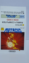 Load image into Gallery viewer, Metroid Famicom Disc System replacement cover slip (no game included)
