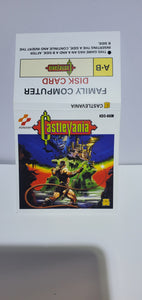 Castlevania Famicom Disc System replacement cover slip (no game included)