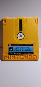 Famicom disk system Metroid English replacement labels (no game included