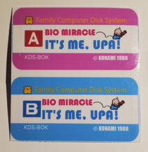 Load image into Gallery viewer, Famicom disk system Bio miracle it&#39;s me, upa! English replacement labels (no game included
