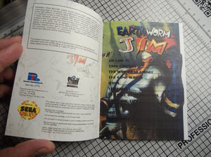 Sega Game Gear earthworm Jim color booklet